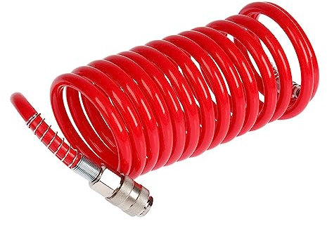 OROK 643307 Tuyaux - Rallonge Spirale Pneumatique (air comprimé), Longueur : 4m - Livré avec raccords afin de faciliter la Connection à Votre compresseur et Vos Accessoires !