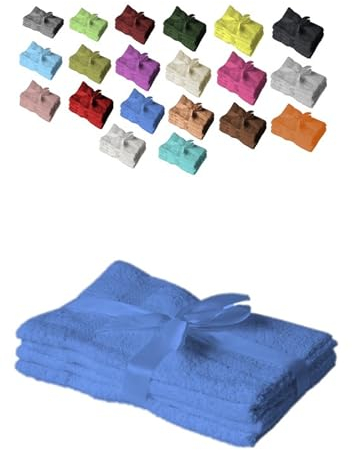 EXKLUSIV HEIMTEXTIL Handtuch 4er Set 50 x 100 cm Royalblau