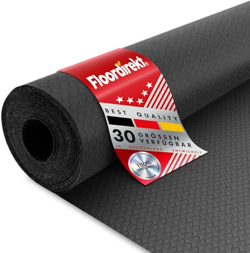 Floordirekt | Revêtement de Sol en Caoutchouc à Picots - Rouleau en Caoutchouc - Vendu au Mètre - Idéal pour Cave, Garage, Atelier et Industrie | Épaisseur : 3 mm, Picots, 100 x 1000 cm