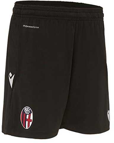 Macron Bfc M20 Gara Jr, Short Third da Bambino Bologna FC 2020/21 Bimbo, Nero, JM