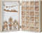 BRUBAKER Adventskalender aus Holz zum Befüllen - Merry Christmas Buch - Wiederverwendbarer DIY Weihnachtskalender 19.6 x 7.5 x 30 cm