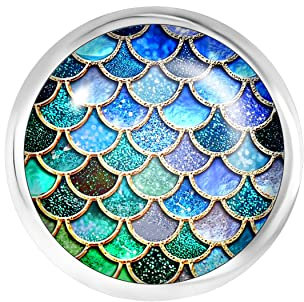 Andante CHUNK Click-Button Druckknopf für Chunk-Armbänder, Chunk-Ringe und andere Chunk-Accessoires - Fischschuppen