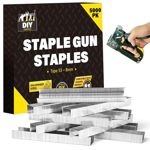 SOL 5000pk Staple Gun Staples 8mm - Heavy Duty Galvanised - Type 53 Staples