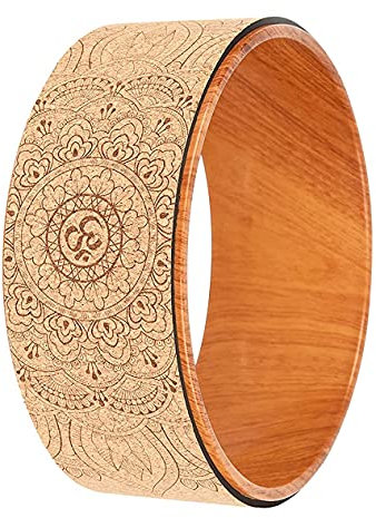 Graootoly Yoga-Rad Rückrad Yoga Kork Yoga Rad für Dehnung Flexibilität Rücken Biegungen Vertiefen Yoga Pose Backbend