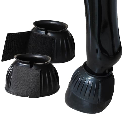 Hufglocken, 1 Paar Hufglocken aus Gummi, professionelle Hufglocken verhindern Verletzungen durch Überreichweite, sich nicht drehende Hufglocken für Pferde, langlebiger und leichter Hufschutz L