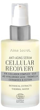 Sérum facial Antiedad CELLULAR RECOVERY Función Barrera OIL-FREE: tratamiento Colágeno, Hialurónico, Ectoína y Hongo Tremella - Hidratante, Reafirmante y Antiarrugas ECOCERT COSMOS NATURAL - 50ml