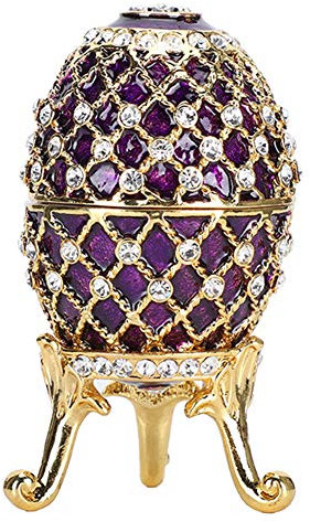 QANYEGN Bote à Bibelots De Style uf, Ornement émaillé D'ufs, Bote à Bijoux En émail, Artisanat émaillé Pour la Décoration de la Maison