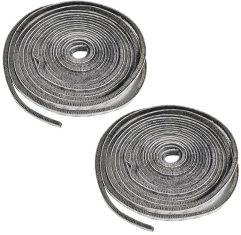 MADGININE Window Seal Strip 2 Pcs Door Seal,Weather Stripping Draught Stoppers Door Insulation Strip Draft Excluder Tape 5 Meters(L) x 9 mm(W) x 9mm(T) for Sliding Doors,Exterior Doors,Windows - Grey