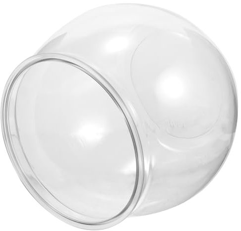 GRIRIW Kleiner Runder Transparenter Fischbehälter Aus Kunststoff Bruchsicherer Goldfischbecken Für Dekoration Im Büro Oder Zuhause Für Pflanzen Und Fische