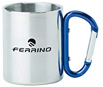 Ferrino Tazza Con Moschettone, Grigio, 7x8 cm, 300 ml