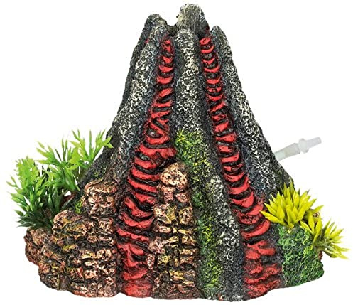 Nobby Vulcano con piante acquario decorativo, 14 x 13 x 12.5 cm
