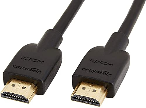 Amazon Basics Cable HDMI 4K de 1.8 m, alta velocidad de 18 Gbps con Ethernet, 4K@60 Hz, 2160p, paquete de 2 unidades, Negro