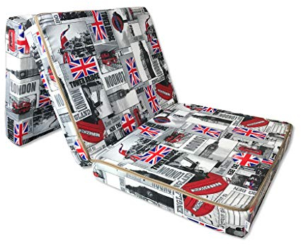 Natalia Spzoo - Faltmatratze 198 x 80 x 10 cm für einen erholsamen Schlaf – Klappmatratze mit abnehmbarem Bezug – 3-teilige klappbare Schlafmatte (London)