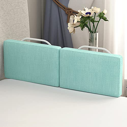 HENGMEI Griglia di protezione del letto, 120 cm, altezza regolabile, griglia, resistente alle cadute, 40-60 cm, tubo in acciaio regolabile, colore: verde mare