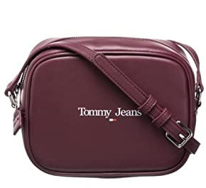 Tommy Jeans Tjw Essential PU Camera Bag Aw0aw12546 Umhängetaschen für Damen, Einheitsgröße, Violett (Deep Rouge), Einheitsgröße