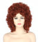 Topcosplay Perücke Club Damen Perücke Afro Lang Gelockt Perücke Halloween Karneval Mottoparty Perücke (Braun)