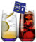 LAV Premium Drinking Glasses Set of 6 with Colored Ball, Tall Glass Tumbler 480ml, 100% LEAD FREE Caipirinha Glasses, Water Glasses Juice Glasses Highball Glasses Cocktail Glasses, Iced Tea