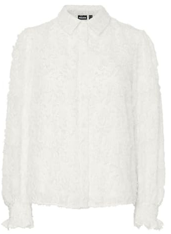 PIECES Pcpina LS Shirt Camicia a Maniche Lunghe, Ballerino di Nuvola, XS Donna
