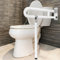 QWORK® Haltegriff, Toilettenhaltegriff, Toilettenhaltegriff mit Verstellbarem Bein, Rutschfeste Faltbare Toilettenstangen, Toilettenhilfen für ältere Menschen und Behinderte