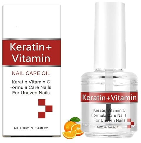 Keratin + Vitamine C Nagel- und Nagelhautöl, Keratin-Protein-Nagel spendet Feuchtigkeit und stärkt die Pflege, verdrängt rissige Nägel und starre Nagelhaut, tiefe Feuchtigkeit für Nägel und Nagelhaut