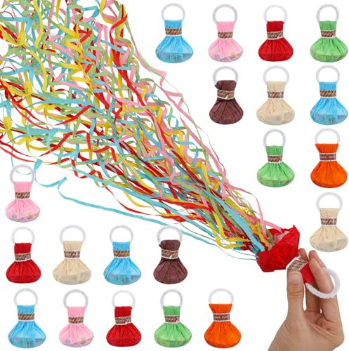 20 pezzi stelle filanti per compleanno, lancio, bomba, coriandoli, coriandoli a mano per feste, coriandoli, stelle filanti, per matrimoni, Natale, carnevale, laurea