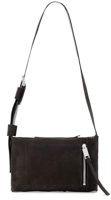 AllSaints Alba Suede Zip Xbody Bitter Brown One Size