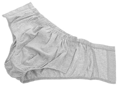 SUPVOX Slip da Uomo Riabilitativi Apertura Laterale e Automatici Nascosti Biancheria Intima in Cotone Robusto Traspirante Slip Triangolari per Incontinenza e Assistenza Post-Operatoria