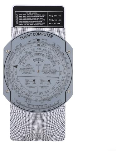 Besttoolifes E6B Règle de calcul de vol pour traceur d'aviation, calcul de performance et de navigation en avion, outil pilote transparent