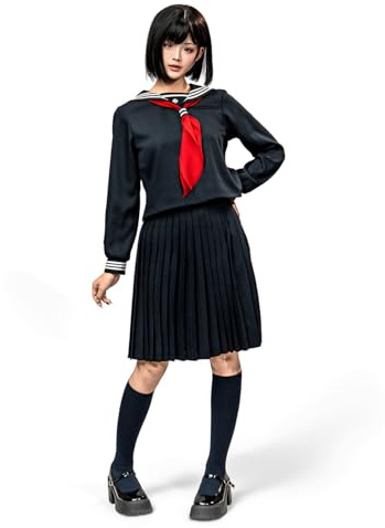 OSIAS Shimizu Hinako Cosplay Kostym Komplett Set - Seglaruniform Skoluniform - Tjockt Mjukt Tyg, Riktiga Fickor & Broderi