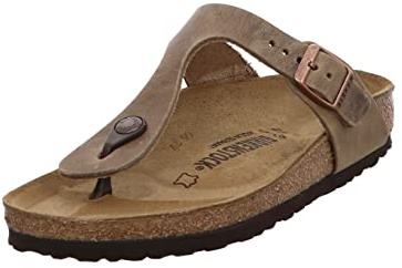 Birkenstock Classic Gizeh Leder, Unisex-Erwachsene Zehentrenner, Braun (Tabacco Brown), 38 EU