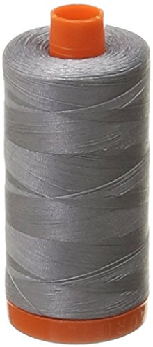 Aurifil Mako Cotton 50wt Thread Solid Grey 1422 Yard