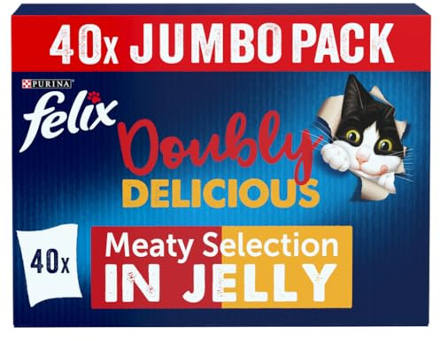 FELIX Doubly Delicious Meat Selection in Jelly Wet Cat Food 40x100g