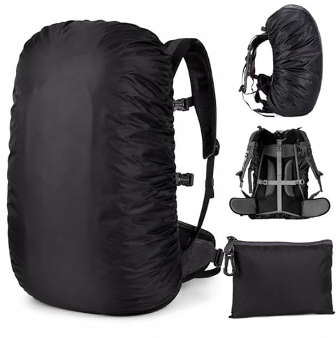Housse de Pluie pour Sac à Dos Etanche (15-80L) Triple Imperméabilisation avec Sangle de Boucle Anti-dérapante Réglable et Résistant à l'usure et Durable pour La Randonnée, Le Camping (M(30-40L))