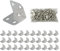 Winkelhalterungen, L-Schwellen-Halterungen, Metall-Eckstreben, Edelstahl, rechtwinklige Streben für Holz, Befestigung und Reparatur für Holzmöbel, Zäune, Fenster (Silber), 30 Stück