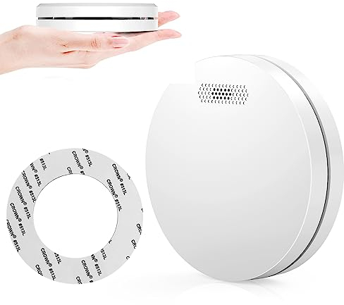 XINDUM Rauchmelder 10 Jahre Batterie, Rauchmelder TÜV Rheinland Zertifiziert EN14604 Flach Feuermelder mit Stumm Funktion, 85 dB Hörbar Brandmelder