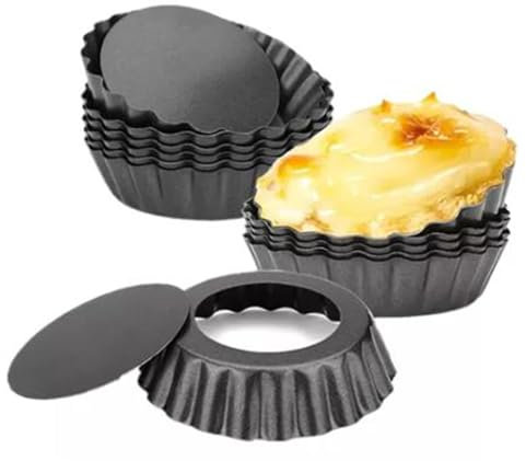 TTSTOIEE stampo crostata 12 stücke, stampini per crostatine in acciaio al carbonio con buon rivestimento antiaderente per torte/stampini muffin