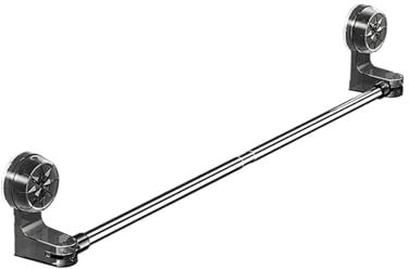 Porte-Serviettes Extensible pour Salle de Bain, Porte-Papier Toilette à Ventouse, étagère de Rangement en Acier Inoxydable pour Salle de Bain et Cuisine(Transparent Gray-40cm)