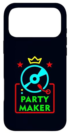 Carcasa para iPhone 17 Pro MAX Party Maker DJ Tocadiscos Divertido Estilo Retro DJ