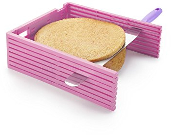 IBILI GUIA CORTABIZCOCHOS Sweet Juego de rebanar para Tartas de Capa, Rosa, 20 x 10 x 10 cm