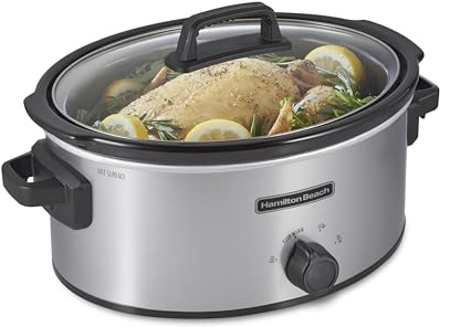 Hamilton Beach 6 Quart Slow Cooker With 3 Cooking Settings