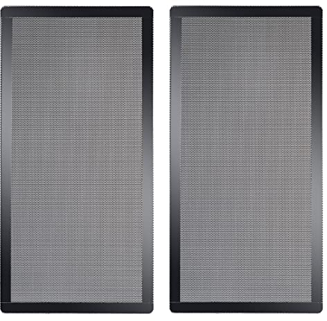 Filtro antipolvere per case del computer, 280 mm x 140 mm, griglia di copertura con telaio magnetico, colore nero (2 pezzi)