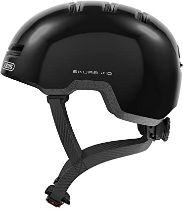 ABUS Casco per bambini Skurb Kid - robusto casco da bici in look skater con spazio per il codino e una varietà di disegni - per ragazze e ragazzi