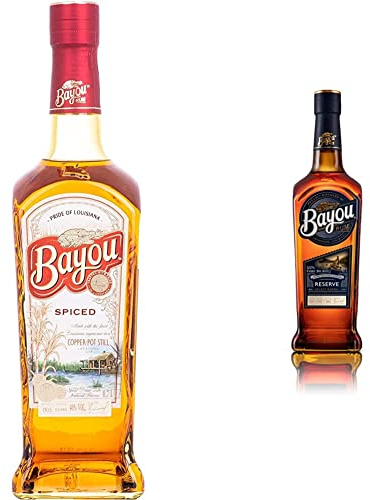 Bayou Spiced Rum, Made in Louisiana, Handcrafted, Pot-distilled and Gluten Free, 40% ABV, 70 cl & Reserve Rum, Made in Louisiana, Handcrafted, Pot-distilled and Gluten Free, 40% ABV, 70 cl