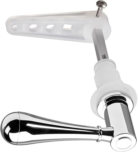 URBNLIVING Universal Metal Chrome Plated Finish Toilet Flush Cistern Lever Arm Kit Handle Replacement for WC Toilets Flusher (Chrome Teardrop)