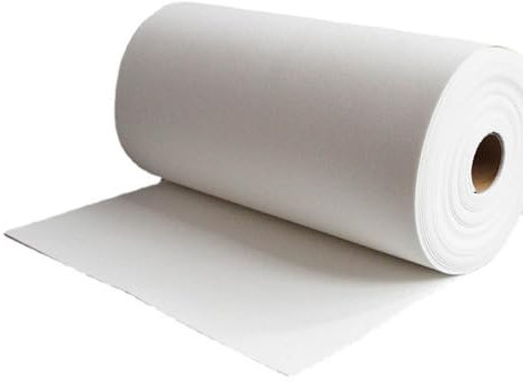 Rollo de manta aislante de fibra cerámica ignífuga de alta temperatura de lana de roca (1 mm x 0,61 m x 60 m)
