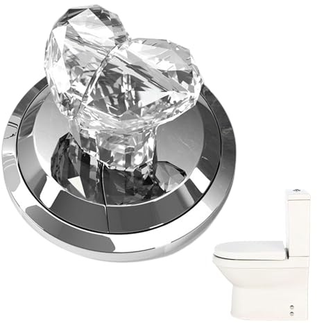 Toilet Flush Button - Design Love Heart Shaped Toilet Tank Button, Button Flush Replacement, Toilet Tank Button Helper, Toilet Tank Button Aid, Fashion Toilet Love Button, for Women Manicures