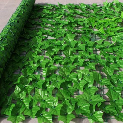 AQCQDQ Brise-vue de jardin en lierre artificiel - 100 x 200 cm - Plusieurs tailles - Clôture de lierre vert avec connexion renforcée - Haies artificielles avec feuilles de vigne (50 x 50 cm, 1)
