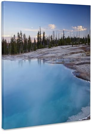 3dRose Black Pool geyser, Geyser Basin, Yellowstone, Wyoming - US51 CHA0091 - Chuck Haney Museum Grade Canvas Wrap 11x14