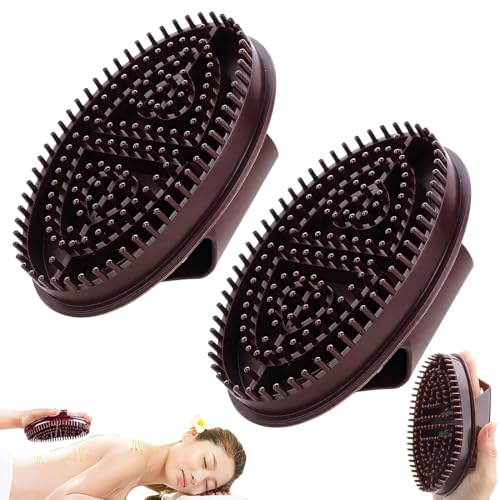 LAKPYN 2 Pièces Brosse Méridienne, Professional Meridian Brush Nettoyage Efficace et Massage Fin, Exfoliation, Hygiénique & Durable