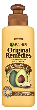 Garnier Original Remedies Aceite de aguacate y manteca de karité Tratamiento capilar Aceite en crema para pelo rebelde y encrespado - 200 ml